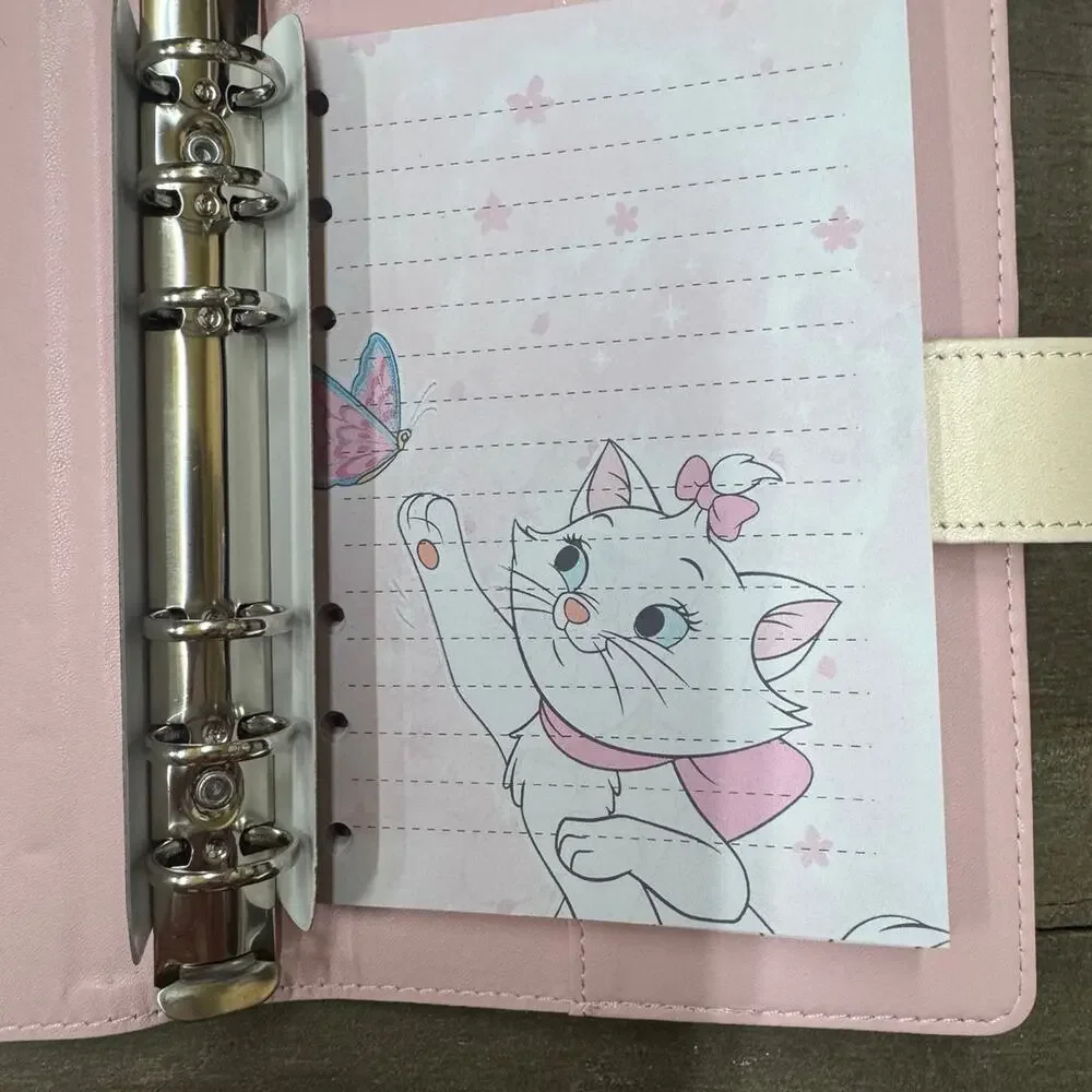 Marie Cat A6 6 Ring Binder & Paper